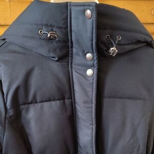 Sam Edelman Black Hooded Puffer Jacket